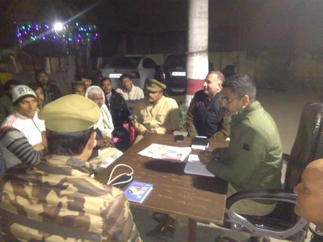 In view of 22 January, Peace Committee meeting was held in Chowki courtyard.