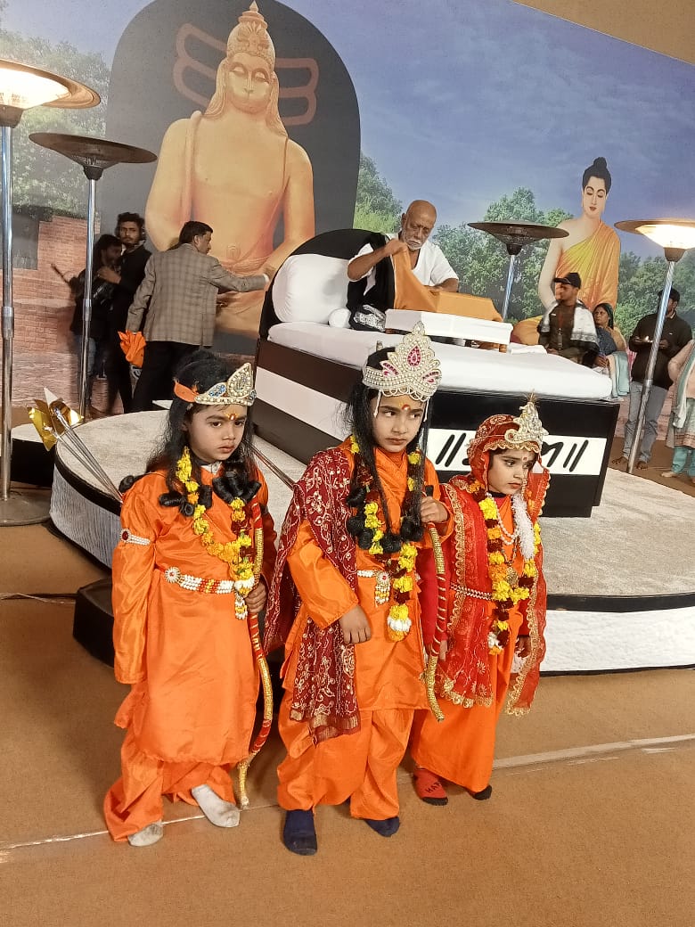 Tableau based on the life of Shri Ram, Lakshman and Sita ji was presented under the Ram Janmabhoomi Pran Pratishtha program at Vatsalya Public School.
