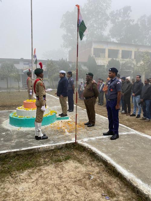 75th Republic Day organized in the premises of PG College, Bhurkuda, Ghazipur.