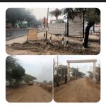 Construction work started again on the road constructed by the MP. There is an atmosphere of happiness among the public.