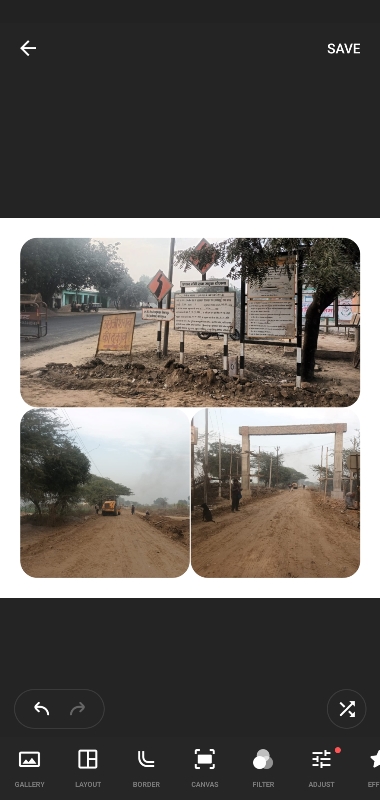 Construction work started again on the road constructed by the MP. There is an atmosphere of happiness among the public.